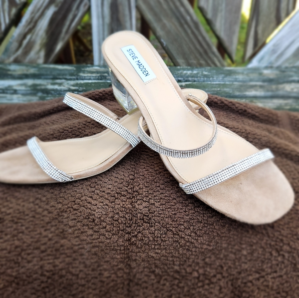Steve Madden clear block heel